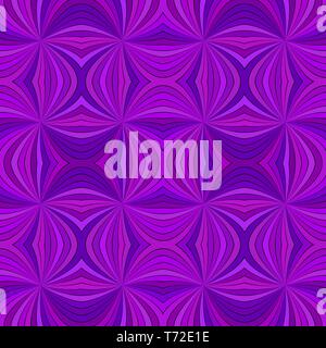Purple abstract hypnotic seamless striped spiral pattern background design Stock Vector