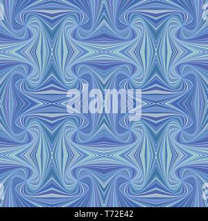 Blue seamless hypnotic abstract swirl stripe pattern background Stock Vector