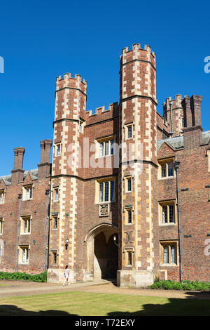 Entrance Gate, St John's College, Cambridge, Cambridgeshire, England, United Kingdom Stock Photo