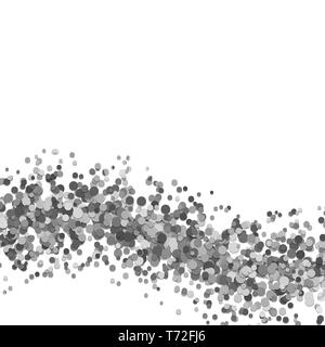 Blank abstract wavy sprinkled confetti circle background template Stock Vector