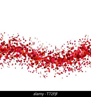 Abstract blank wave scattered confetti circle background template Stock Vector