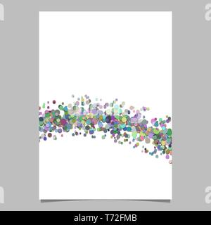 Abstract blank wavy dispersed confetti dot poster background Stock Vector