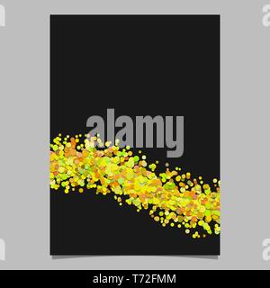 Blank wavy scattered confetti dot poster background - vector stationery graphic Stock Vector