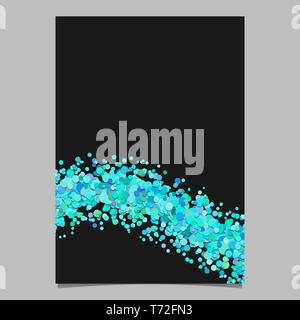 Blank abstract confetti wave page background template from dispersed circles Stock Vector