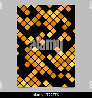 Orange abstract diagonal rounded square pattern background page template Stock Vector