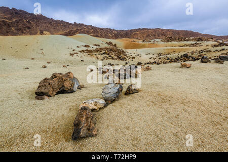 View of the landscape in Teide National Park. Tenerife, Canary Islands, Spain