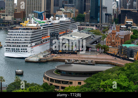 Carnival Legend Cruise ship at the International Terminal in Sydney, Australia Stock Photo