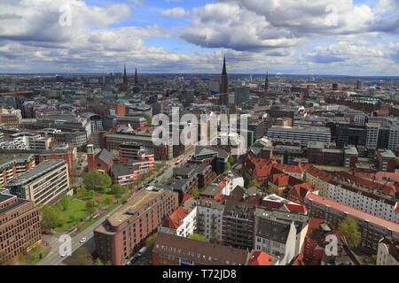 Aerial view of Hamburg Stock Photo