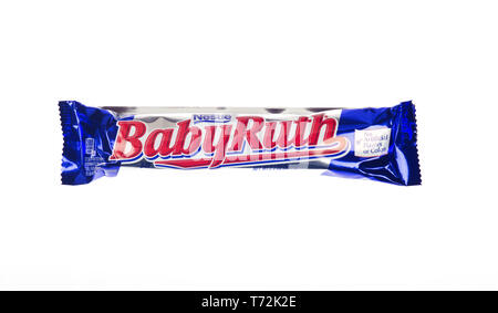 Baby Ruth candy bar in wrapper by Nestle Stock Photo