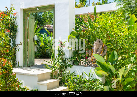 door with Ganesha statue in Bali Indonesia Stock Photo