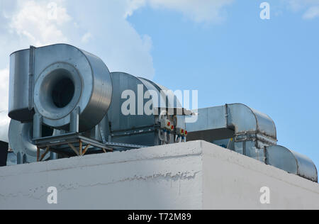 Close up on heating ventilating air conditioning systems. Stock Photo