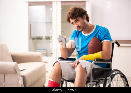 Injured man recovering from his injury Stock Photo