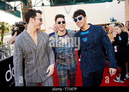 Jonas Brothers at the 2019 Billboard Music Awards held at MGM Grand Garden Arena on May 1, 2019 in Las Vegas, Nevada. Photo Credit: DCP / PictureLux - All Rights Reserved Stock Photo