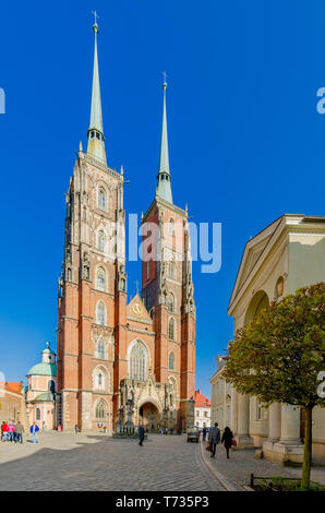 Wroclaw, Lower Silesian province, Poland. Cathedral of St. John the Baptist. Ostrow Tumski district. Stock Photo