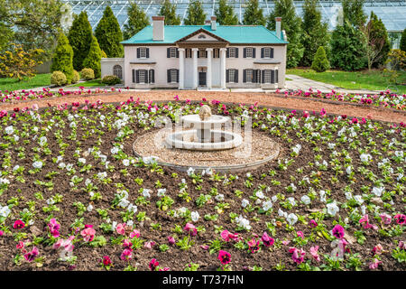 Miniature House at the Floral Showhouse in Niagara Falls  Ontario Canada Stock Photo