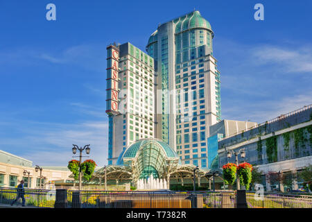 Fallsview Casino and Hotel in downtown Niagara Falls Ontario Canada Stock Photo