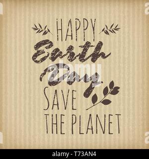 Typographic design poster for World Earth Day Stock Vector