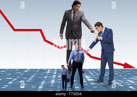 Businessmen blaming each other for failures Stock Photo