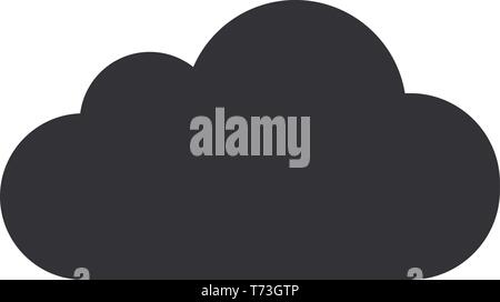 Clear cloud vector icon or symbol for cloud web storage or weather Stock Vector