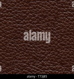 Stylish brown leather background. High quality leather texture. Seamless square texture, tile ready. Stock Photo