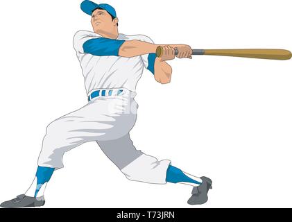 Baseball Batter Hitting Pitch Vector image Stock Vector Image & Art - Alamy
