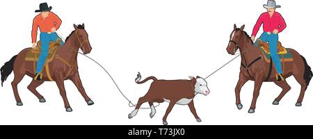 team roping clipart