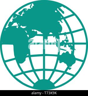 globe logo icon design vector illustration icon element - vector Stock Vector
