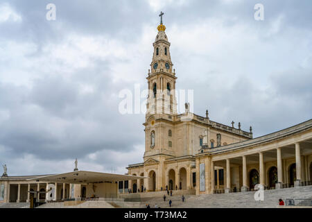 Basilica of Our Lady of the Rosary, Sanctuary of Fatima; Fatima, Ourem Municipality, Santarem District, Portugal Stock Photo