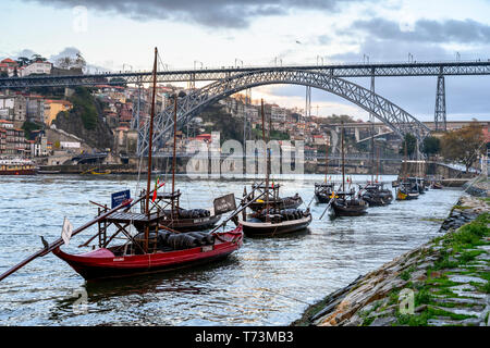 The Dom Luis I bridge; Porto, Portugal Stock Photo