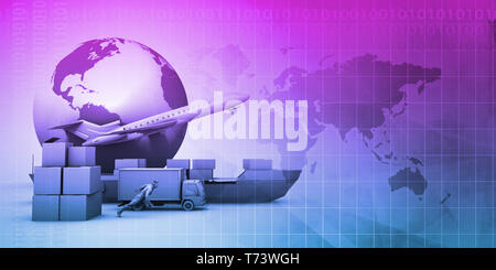 Supply Chain Management Industry Abstract Background Concept Stock Photo