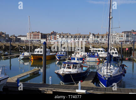 Lowestoft Outer Harbour and Marina Area, Lowestoft, Suffolk, England, UK Stock Photo