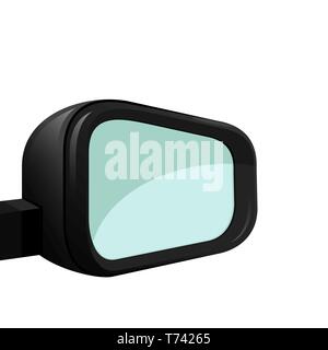 Car mirror on a white background Stock Vector