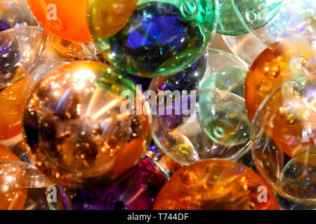 Multi colored abstract bubbles background Stock Photo