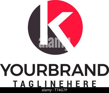 letter k logo design concept template vector Stock Vector