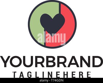love logo design concept template vector Stock Vector