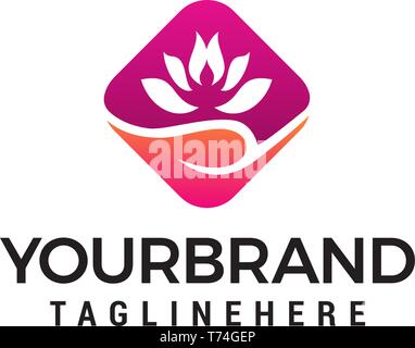 flower logo design concept template vector Stock Vector