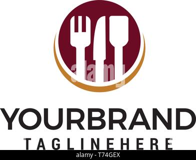 knife cutlery logo design concept template vector Stock Vector