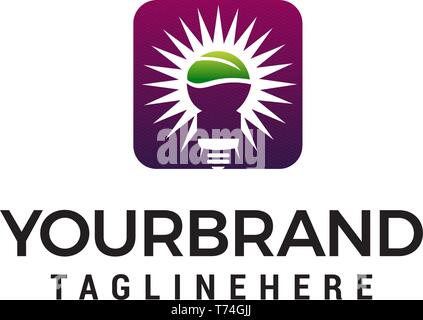 sun and light logo design concept template vector Stock Vector