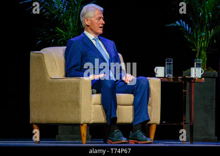 Seattle, Washington, USA. 03rd May, 2019. Former President of the United States Bill Clinton speaks to a sold out crowd at WaMU Theater on May 03, 2019 in Seattle, Washington. Photo Xander Deccio/imageSPACE/MediaPunch Credit: MediaPunch Inc/Alamy Live News Stock Photo