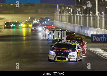 Barbagallo Raceway, Neerabup, Australia. 4th May, 2019. Virgin Australia Supercars Championship, PIRTEK Perth SuperNight, day 3; Jamie Whincup leads during Race 12 Credit: Action Plus Sports/Alamy Live News Stock Photo