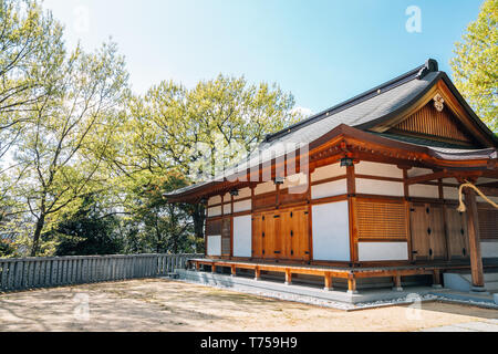 Okayama, Japan - April 15, 2019 : Kurashiki Achi Shrine at spring Stock Photo
