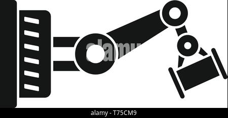 Car factory robot part icon. Simple illustration of car factory robot part vector icon for web design isolated on white background Stock Vector