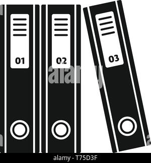 File folder icon. Simple illustration of file folder vector icon for web design isolated on white background Stock Vector