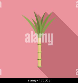 Eco plant cane icon. Flat illustration of eco plant cane vector icon for web design Stock Vector