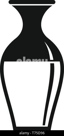 Sunflower oil jug icon. Simple illustration of sunflower oil jug vector icon for web design isolated on white background Stock Vector