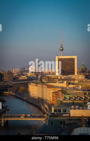 Berlin, view from the Reichstag dome over the ctity Stock Photo