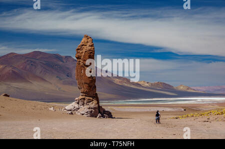 Stone formation Pacana Monks in Atacama Desert Stock Photo