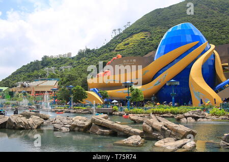 he sea park in Ocean park in hong kong Stock Photo