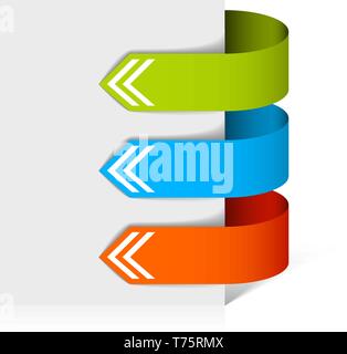 Set of colorful arrows pointing at the item Stock Vector