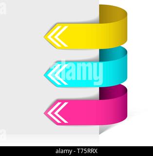 Set of colorful arrows pointing at the item Stock Vector